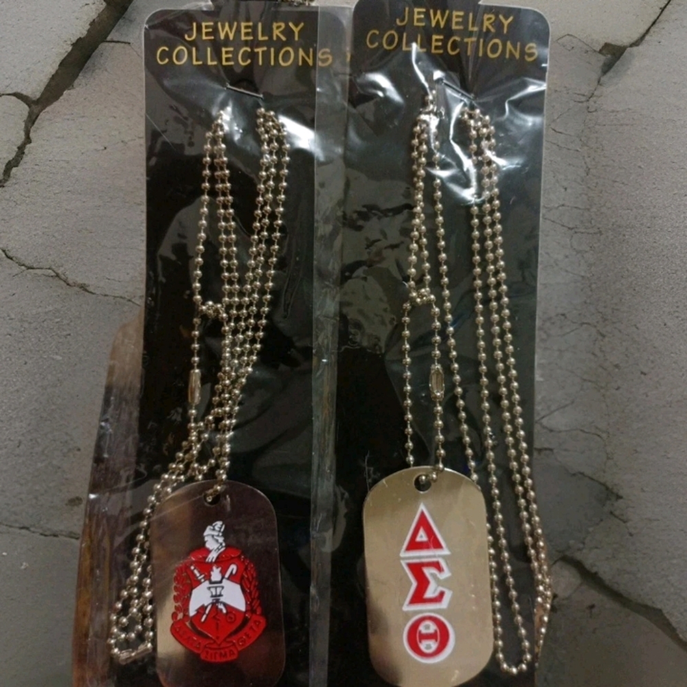 Delta Sigma Theta Double Sided Dog Tag Sided (Silver) - Picture 3 of 3